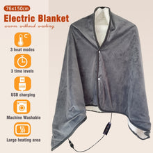 Load image into Gallery viewer, Controller Version Adjustable Temperature Timing USB Electric Heating Shawl Blanket Heating Pad, 76x150cm