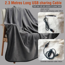 Load image into Gallery viewer, Controller Version Adjustable Temperature Timing USB Electric Heating Shawl Blanket Heating Pad, 76x150cm