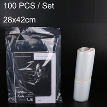Load image into Gallery viewer, 100 PCS / Set PE Clothing Packaging Bag Transparent Self-Stick Bag Jewelry Plastic Sealed Bag, Size:, 10x15cm, 10x18cm, 12x28cm, 13x18cm, 16x25cm, 18x28cm, 20x25cm, 20x30cm, 22x34cm, 25x30cm, 25x35cm, 25x40cm, 25x45cm, 28x36cm, 28x40cm, 28x42cm, 28x45c...