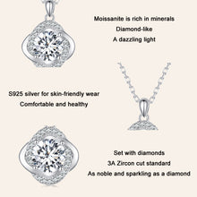 Load image into Gallery viewer, Sterling Silver S925 White Gold Plated Sparkling Moissanite Pendant Necklace, MSN002