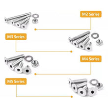 Load image into Gallery viewer, M2/M3/M4/M5 Flat Head Hexagon Socket Screws Gasket Ring Set, 940 PCS/Set