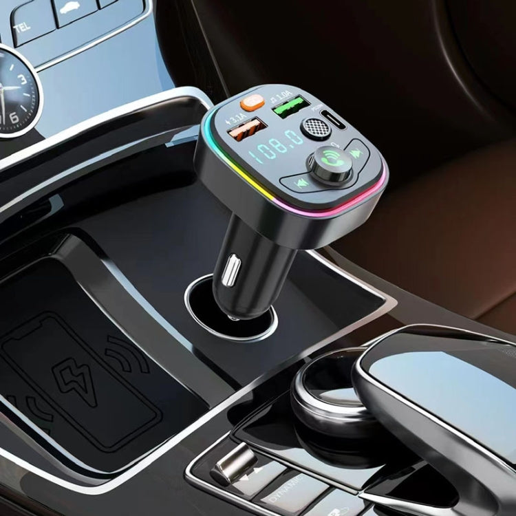 Car Bluetooth FM Transmitter PD Fast Charging Ambient Light, Q6, Q8
