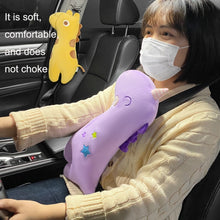 Load image into Gallery viewer, Car Seat Belt Pillow Shoulder Cover Cartoon Insurance Belt, Yellow, Purple, Green