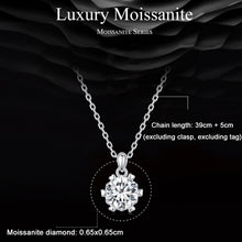 Load image into Gallery viewer, Sterling Silver S925 Hexagonal Moissanite Pendant White Gold Plated Necklace, MSN006