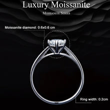 Load image into Gallery viewer, Sterling Silver S925 Six Claw Moissanite Ring White Gold Plated Bracelet, No.6, No.7, No.8, No.9, No.10