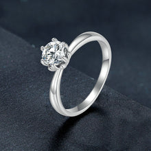 Load image into Gallery viewer, MSR006 Sterling Silver S925 Six Claw Moissanite Ring White Gold Plated Jewellery, No.6, No.7, No.8, No.9, No.10