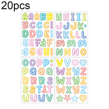 Load image into Gallery viewer, 20 PCS ZPKTZM Children Cartoon Colorful Letters Stickers DIY Lunch Box Mark Waterproof Sticker, Waterproof Sticker