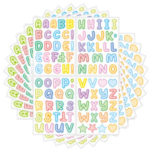 Load image into Gallery viewer, 20 PCS ZPKTZM Children Cartoon Colorful Letters Stickers DIY Lunch Box Mark Waterproof Sticker, Waterproof Sticker