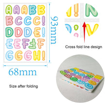 Load image into Gallery viewer, 20 PCS ZPKTZM Children Cartoon Colorful Letters Stickers DIY Lunch Box Mark Waterproof Sticker, Waterproof Sticker