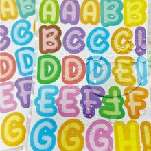 Load image into Gallery viewer, 20 PCS ZPKTZM Children Cartoon Colorful Letters Stickers DIY Lunch Box Mark Waterproof Sticker, Waterproof Sticker