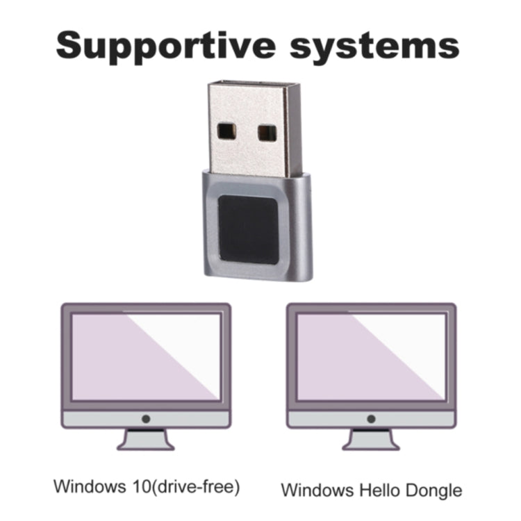 TRU8 Mini USB Fingerprint Reader Module for Windows 11 10 Hello Dongle, TRU8