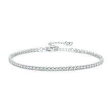 Load image into Gallery viewer, S925 Sterling Silver White Gold Plated Pop Zirconia Bracelet, BSB097