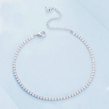 Load image into Gallery viewer, S925 Sterling Silver White Gold Plated Pop Zirconia Bracelet, BSB097