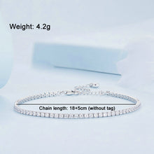 Load image into Gallery viewer, S925 Sterling Silver White Gold Plated Pop Zirconia Bracelet, BSB097