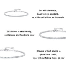 Load image into Gallery viewer, S925 Sterling Silver White Gold Plated Pop Zirconia Bracelet, BSB097