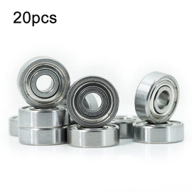 20pcs Miniature Bearings Silent Deep Groove Ball Bearings, 604zz, 605zz, 606zz, 607zz, 608zz, 609zz, 6000zz, 6001zz, 6002zz