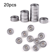 Load image into Gallery viewer, 20pcs Miniature Bearings Silent Deep Groove Ball Bearings, 604zz, 605zz, 606zz, 607zz, 608zz, 609zz, 6000zz, 6001zz, 6002zz