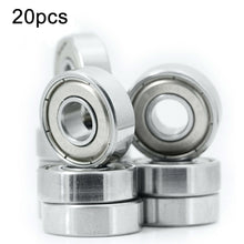 Load image into Gallery viewer, 20pcs Miniature Bearings Silent Deep Groove Ball Bearings, 604zz, 605zz, 606zz, 607zz, 608zz, 609zz, 6000zz, 6001zz, 6002zz