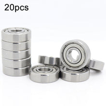 Load image into Gallery viewer, 20pcs Miniature Bearings Silent Deep Groove Ball Bearings, 604zz, 605zz, 606zz, 607zz, 608zz, 609zz, 6000zz, 6001zz, 6002zz