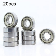 Load image into Gallery viewer, 20pcs Miniature Bearings Silent Deep Groove Ball Bearings, 604zz, 605zz, 606zz, 607zz, 608zz, 609zz, 6000zz, 6001zz, 6002zz