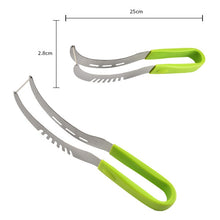 Load image into Gallery viewer, YG-WS03 Stainless Steel Watermelon Clip Easy Access Integrated Plastic Handle Cantaloupe Cut Fruit Cutting Device, Watermelon Clip