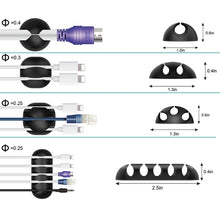 Load image into Gallery viewer, 3 In 1 0.5m Kit  Cord Management Organizer Kit Cable Sleeve With Zipper Cable Clip, 5 In 1, 3 In 1 0.5m Kit, 4pcs Zipper Ties, 3 In 1 5m Kit