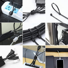 Load image into Gallery viewer, 3 In 1 0.5m Kit  Cord Management Organizer Kit Cable Sleeve With Zipper Cable Clip, 5 In 1, 3 In 1 0.5m Kit, 4pcs Zipper Ties, 3 In 1 5m Kit