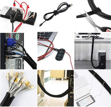 Load image into Gallery viewer, 3 In 1 0.5m Kit  Cord Management Organizer Kit Cable Sleeve With Zipper Cable Clip, 5 In 1, 3 In 1 0.5m Kit, 4pcs Zipper Ties, 3 In 1 5m Kit