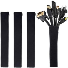 Load image into Gallery viewer, 3 In 1 0.5m Kit  Cord Management Organizer Kit Cable Sleeve With Zipper Cable Clip, 5 In 1, 3 In 1 0.5m Kit, 4pcs Zipper Ties, 3 In 1 5m Kit