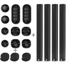 Load image into Gallery viewer, 3 In 1 0.5m Kit  Cord Management Organizer Kit Cable Sleeve With Zipper Cable Clip, 5 In 1, 3 In 1 0.5m Kit, 4pcs Zipper Ties, 3 In 1 5m Kit