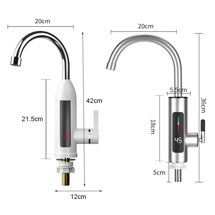 Smart Household Digital Display Instant Hot Kitchen Electric Faucet, Plug:, EU Plug, US Plug, UK Plug