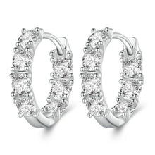 Load image into Gallery viewer, Sterling Silver S925 Zirconia Budding Flower Earrings, BSE734