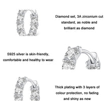 Load image into Gallery viewer, Sterling Silver S925 Zirconia Budding Flower Earrings, BSE734