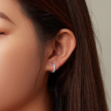 Load image into Gallery viewer, Sterling Silver S925 Zirconia Budding Flower Earrings, BSE734