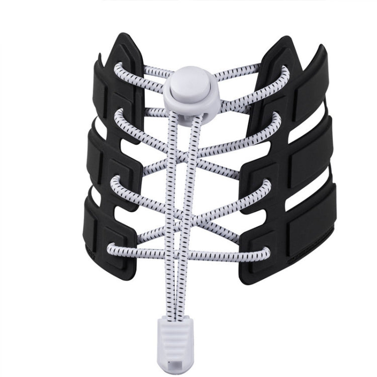 1pair Spring Buckle Lazy Elastic Shoelaces For Adults And Children