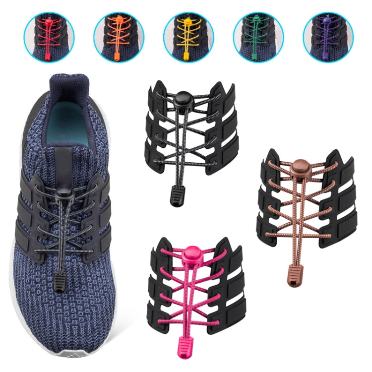 1pair Spring Buckle Lazy Elastic Shoelaces For Adults And Children