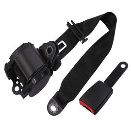Universal 3-point Car Retrofit Seat Belt With Emergency Locking, Iron Bar Latch, Iron Buckle, Braided Straps