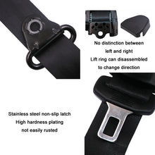 Load image into Gallery viewer, Universal 3-point Car Retrofit Seat Belt With Emergency Locking, Iron Bar Latch, Iron Buckle, Braided Straps
