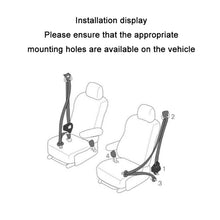 Load image into Gallery viewer, Universal 3-point Car Retrofit Seat Belt With Emergency Locking, Iron Bar Latch, Iron Buckle, Braided Straps