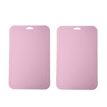 Load image into Gallery viewer, 2pcs Baby Auxiliary Cutting Board Fruit and Vegetable Cutting Plastic Board, 2pcs Pink, 2pcs Blue, 2pcs Green