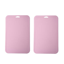 2pcs Baby Auxiliary Cutting Board Fruit and Vegetable Cutting Plastic Board, 2pcs Pink, 2pcs Blue, 2pcs Green
