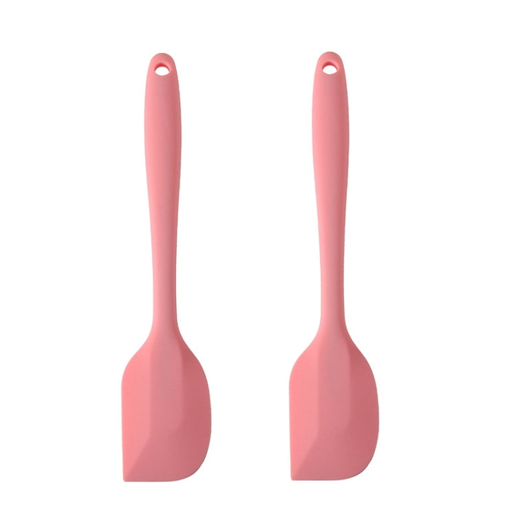 2pcs Large Integrated Silicone Scraper Chocolate Cream Mixing Knife, Large Purple, Large Orange, Large Red, Large Pink, Large Yellow, Large Blue, Large Black, Large Green