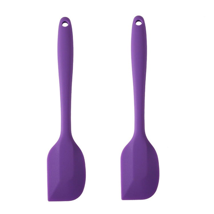 2pcs Large Integrated Silicone Scraper Chocolate Cream Mixing Knife, Large Purple, Large Orange, Large Red, Large Pink, Large Yellow, Large Blue, Large Black, Large Green