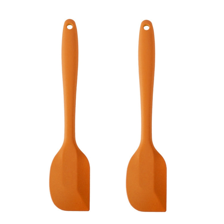 2pcs Large Integrated Silicone Scraper Chocolate Cream Mixing Knife, Large Purple, Large Orange, Large Red, Large Pink, Large Yellow, Large Blue, Large Black, Large Green