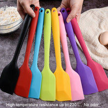 Load image into Gallery viewer, 2pcs Large Integrated Silicone Scraper Chocolate Cream Mixing Knife, Large Purple, Large Orange, Large Red, Large Pink, Large Yellow, Large Blue, Large Black, Large Green