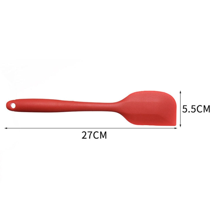 2pcs Large Integrated Silicone Scraper Chocolate Cream Mixing Knife, Large Purple, Large Orange, Large Red, Large Pink, Large Yellow, Large Blue, Large Black, Large Green