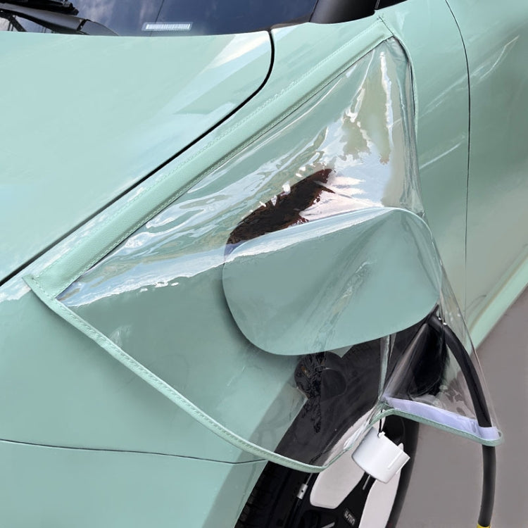 Electric Vehicle Charging Port Magnetic Transparent Rain Cover, Rain Cover Yellow, Rain Cover Blue, Rain Cover Pink, Rain Cover White, Rain Cover Black, Rain Cover Transparent Green