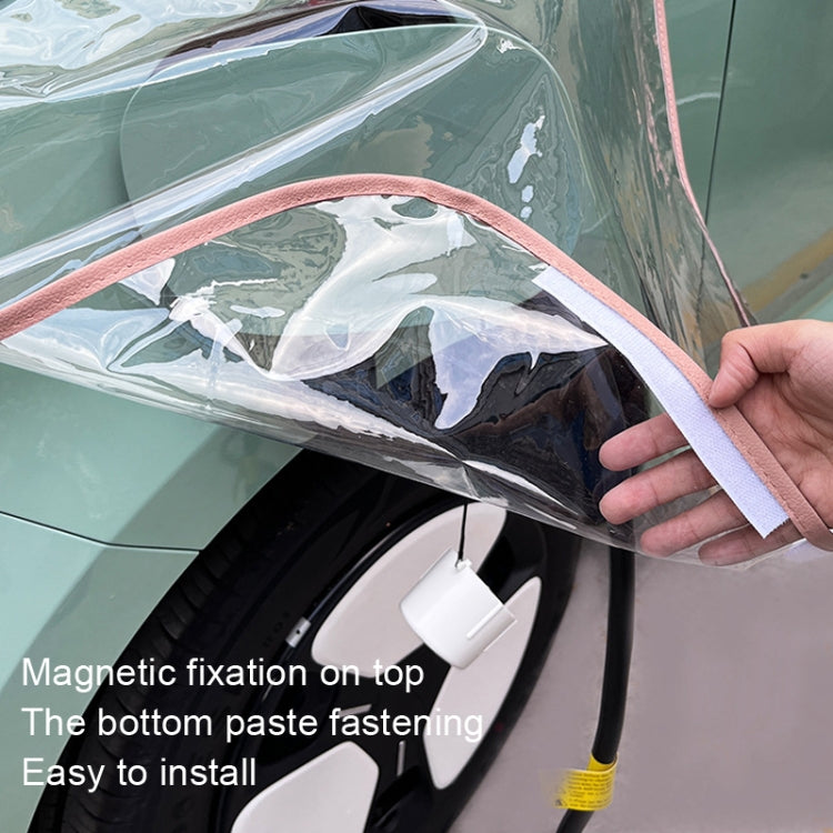 Electric Vehicle Charging Port Magnetic Transparent Rain Cover, Rain Cover Yellow, Rain Cover Blue, Rain Cover Pink, Rain Cover White, Rain Cover Black, Rain Cover Transparent Green