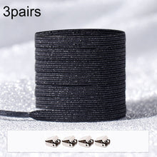 Load image into Gallery viewer, 3pairs Elastic No Tie Shoelaces Metal Lock Dazzling Color Laces