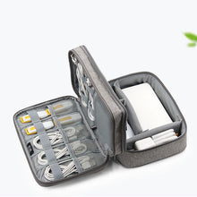 Load image into Gallery viewer, Baona Multifunctional Earphone Data Cable Digital Storage Bag, Spec:, Single-layer (Gray), Single-layer (Black), 2-layer (Gray), 2-layer (Black), Single-Layer Box (Gray), Single-Layer Box (Black), 2-layer Box (Gray), 2-layer Box (Black), XL (Gray)     ...